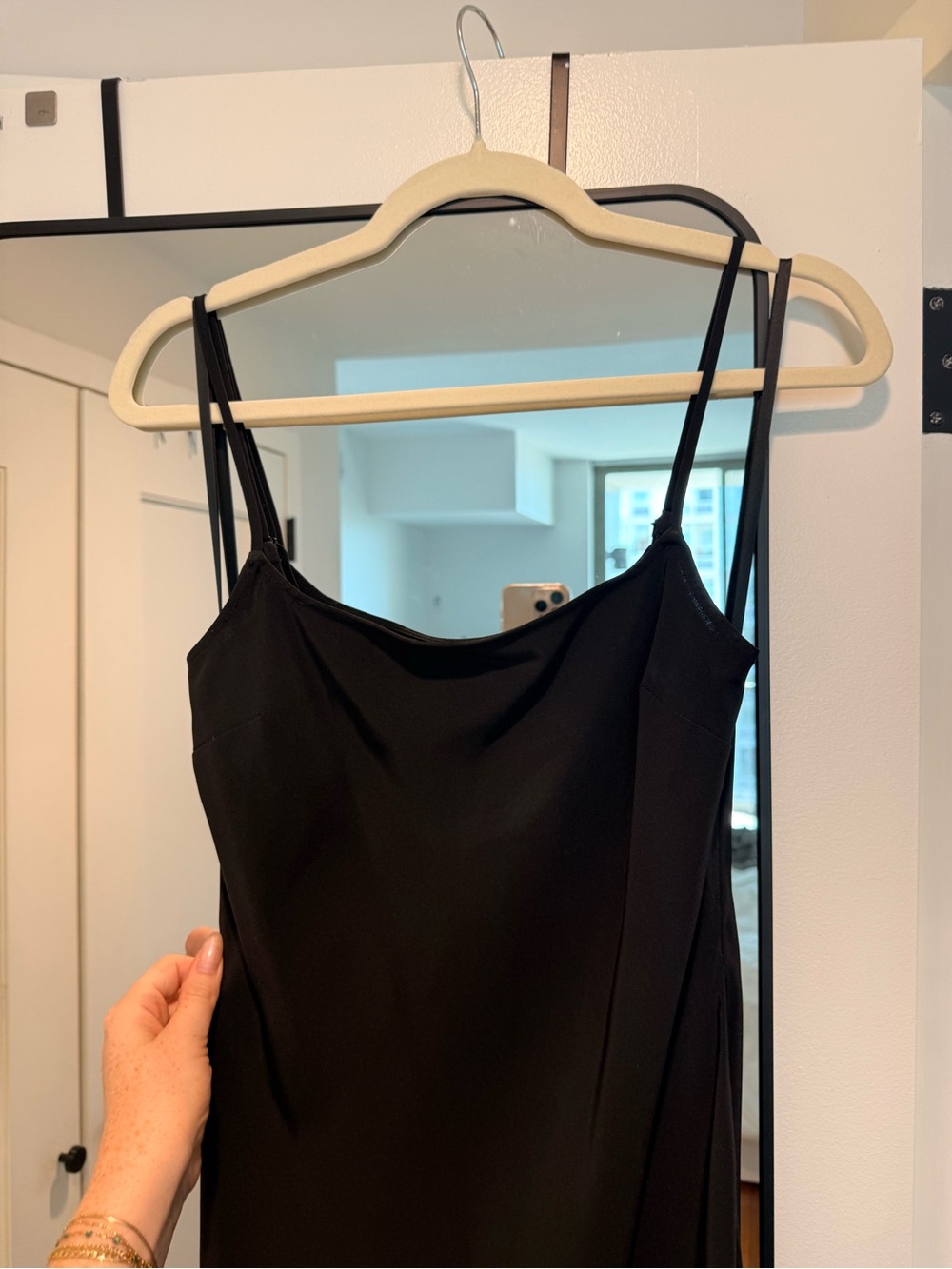 STAUD Classic Black Slip Dress - Sleek Spaghetti Strap Dress size S - Picture 2 of 5